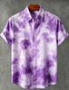 Tie-Dye Short Sleeve Button-Up Shirt, Casual Summer Essential for Daily Wear