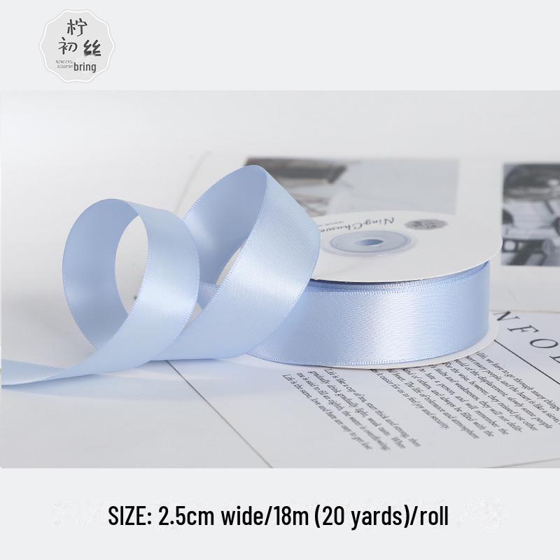 

2,5 см зашифрованная двухсторонняя полиэстеровая лента для свадебных бантов и высококачественной упаковки подарков