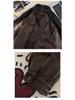 Unisex Retro PU Leather Motorcycle Jacket: Padded, Thick, Versatile & Stylish with Lapels