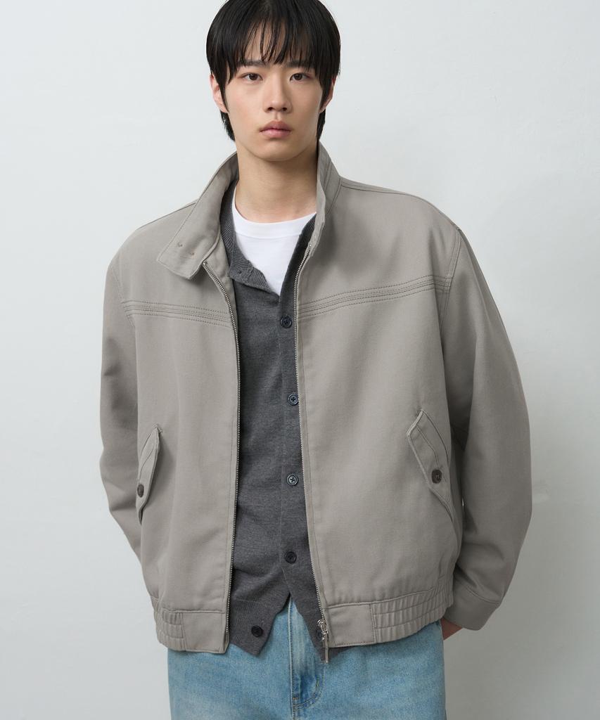 Draw Fit Eagle Harrington Washed Jacket [Light Grey]