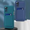 Soft Silicone Card Holder Cover For Samsung Galaxy S24 S23 S22 S21 S20 Plus FE Note 20 Ultra A51 A71 A54 Slot Wallet Back Case
