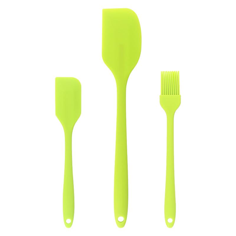 3-piece Spot Integrated Silicone Spatula Oil Brush 3-piece Set Baking Cream Spatula Single Cake Scraper Baking Tool