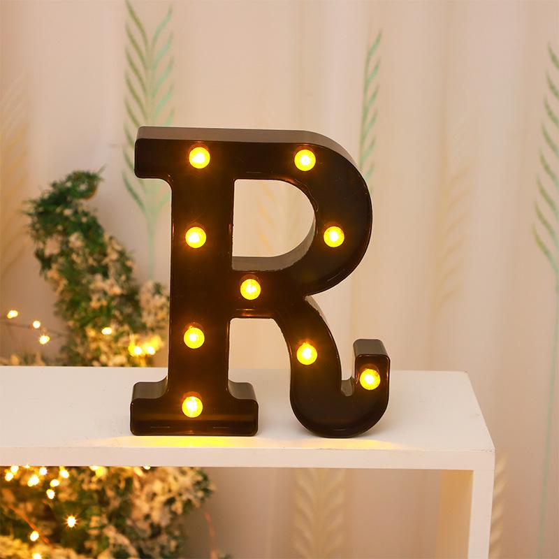 Cross-border Hot-Selling Black LED Letter Lamp for Proposal, Festival Decoration, and Ambiance Arrangement