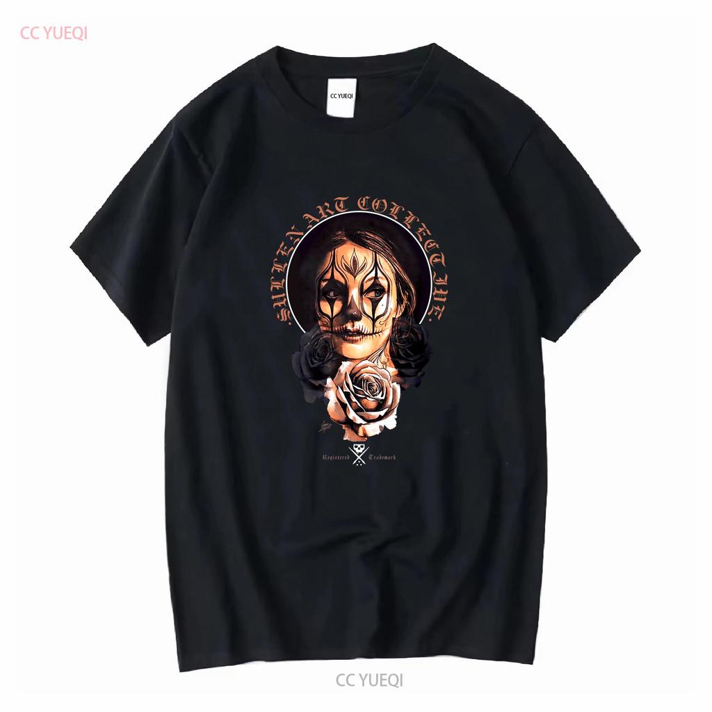 Sullen Mens T Shirt CRY LATER Tattoos Urban Design Skull Premium Quality Long or Short Sleeves Vintage Washed Unisex