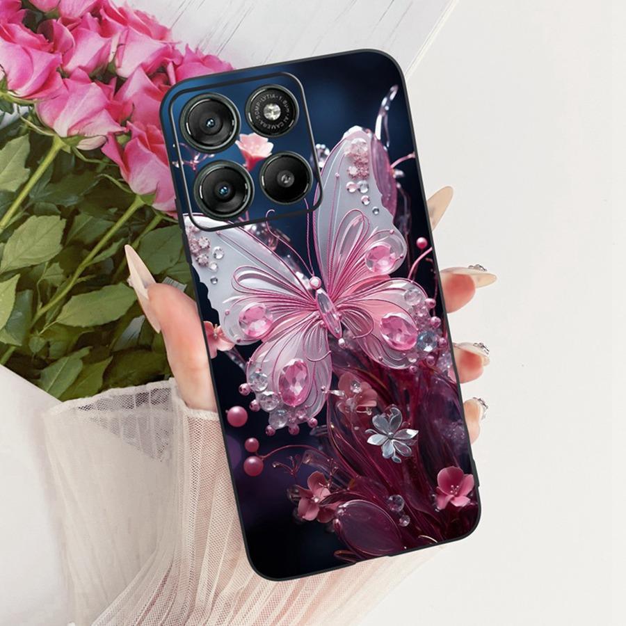 For Motorola Moto G67 MotoG77 Case New Luxury Painted Cover Black Silicone Soft Phone Case For Moto G77 G 67 Back Cover Bumper