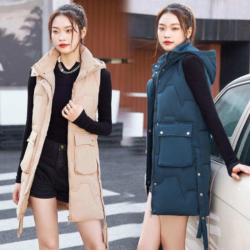 Autumn and winter down cotton vest women's Korean version of thin vest with vest and vest jacket