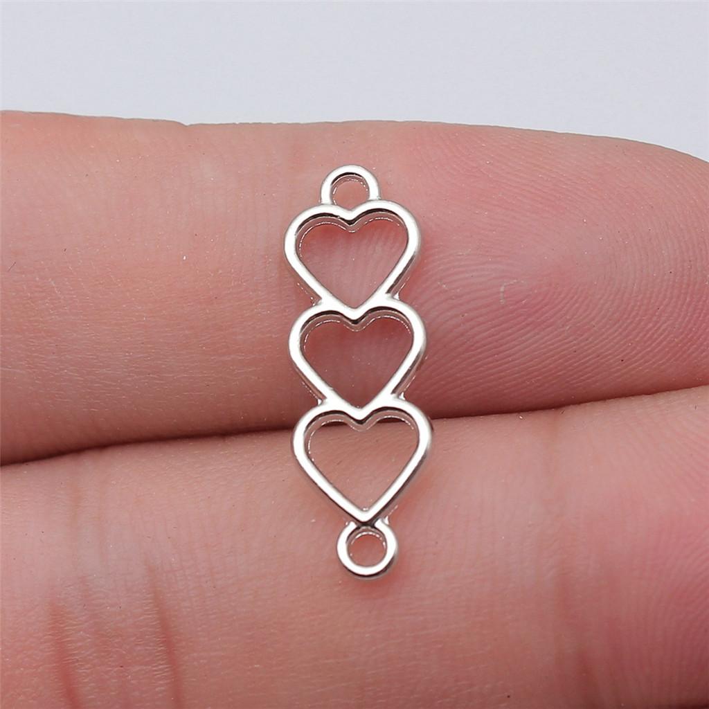 Heart Connectors Love Symbol Antique Bronze Zinc Alloy Jewelry Making DIY Jewelry Making Style Pendant Connectors