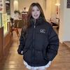 Plaid contrasting color short cotton clothes women's short New Year's thickened warm bread clothes black cotton-padded clothes winter new models