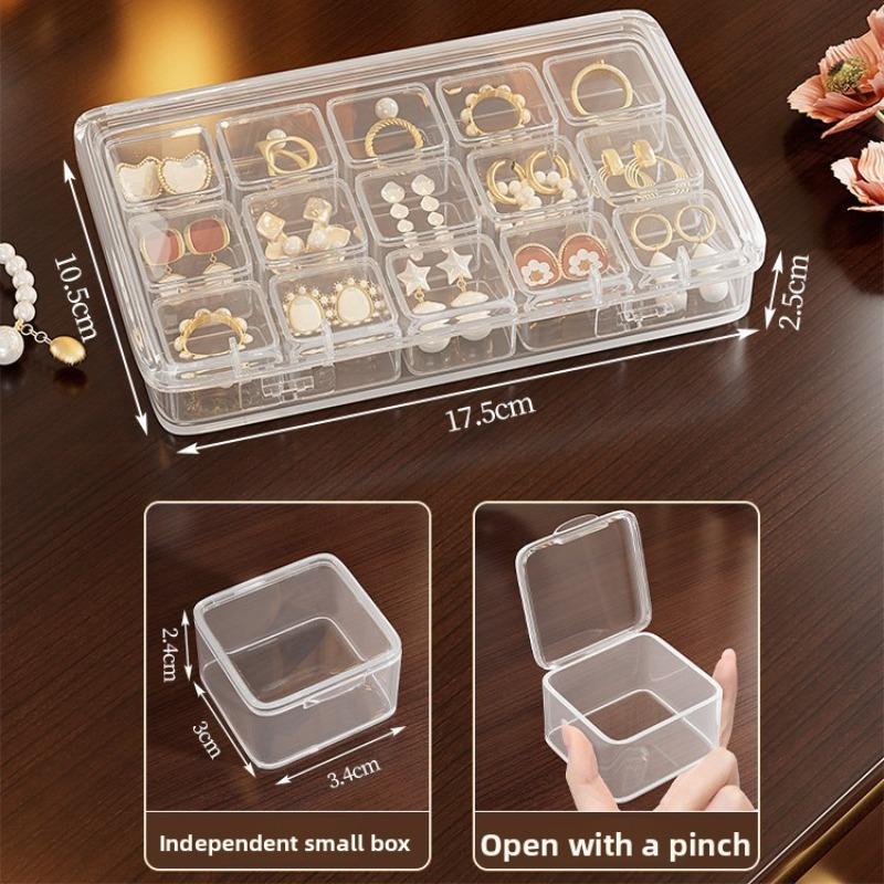 Earring Storage Box, Jewelry, Stud Earrings, Earrings, Necklaces, Rings, Accessories, Anti-oxidation, Portable Transparent Mini Small Box