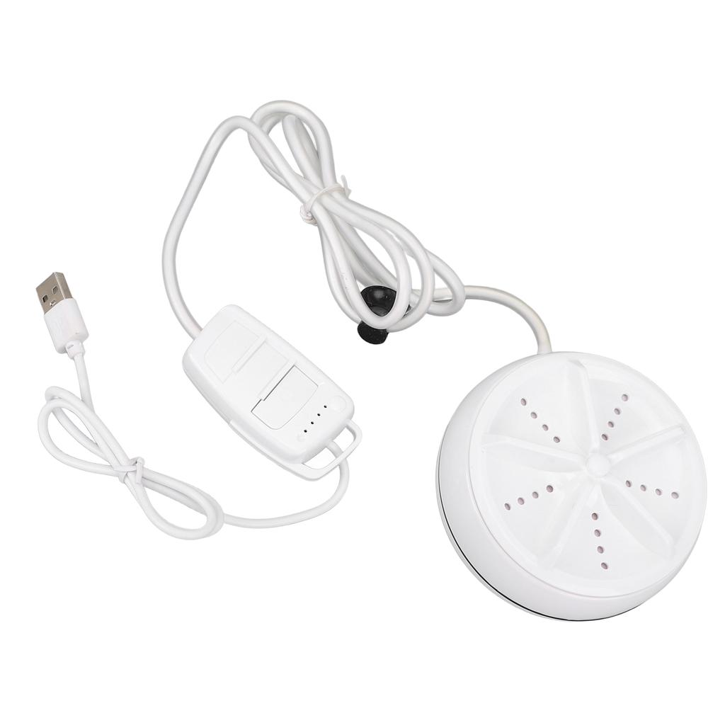 Ultraschallwaschmaschine USB Tragbare Turbinenreinigung 4 Stufen Fernbedienung Weiß