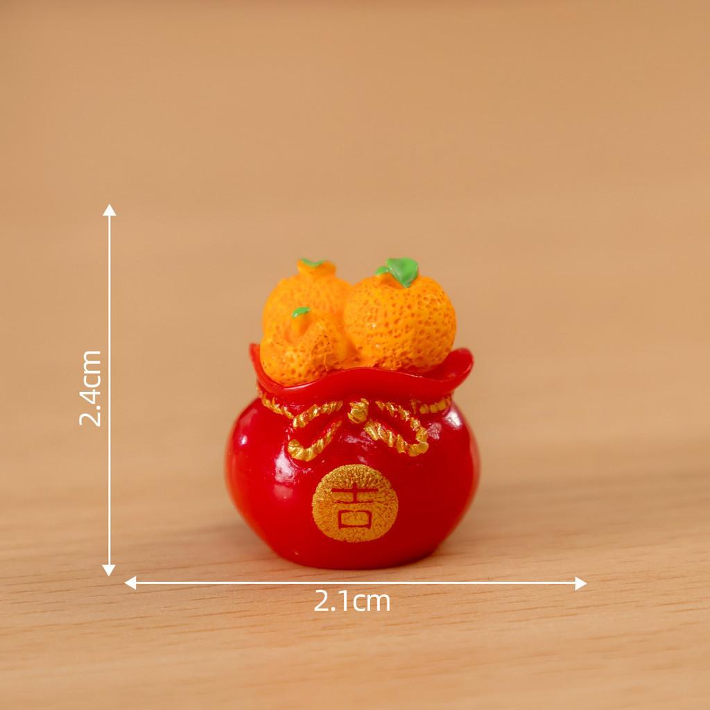 Creative New Year Lucky Orange Cat Blind Box Resin Craft Figurines Collectible