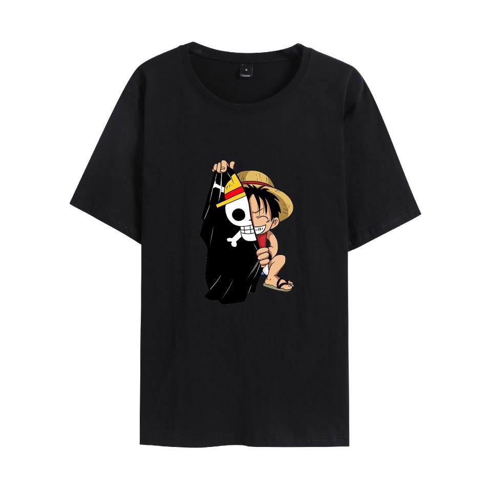 

ONE PIECE T Shirt Kids Streetwear Short Sleeve Children s Tshirts Boys Girls Tops Men Women Clothing T-shirt XS чёрный