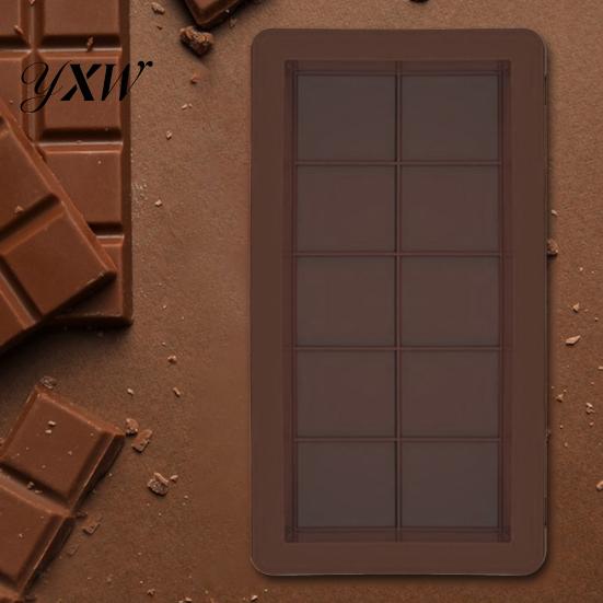Silicone Candy Mold 1/2Pcs Large Deep Chocolate Molds for Stuffed Bars Stain Resistant BPA-Free Easy to Clean High Temp Tolerance Homemade Making