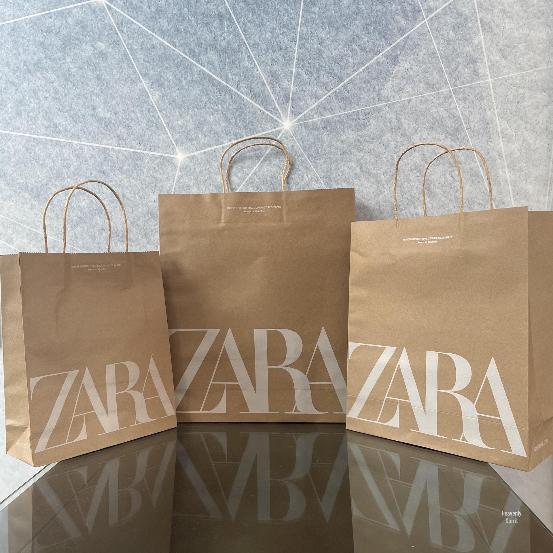 

ZARA Бумажные пакеты для покупок из крафт-бумаги, разных размеров Default Option