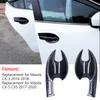 4PCS Car Door Handle Bowl Cover Accessories Replacement for Mazda CX‑3 2016‑2018Carbon Fiber Style