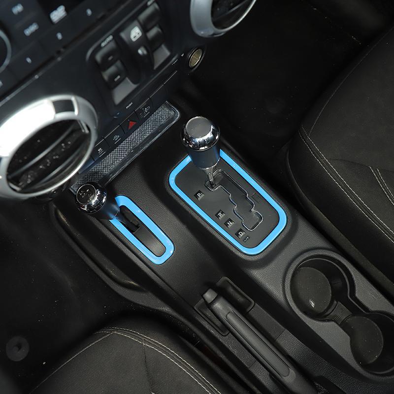 ABS Auto Getriebe Trim Dekoration Abdeckung Aufkleber Fit für Jeep Wrangler JK 2011-2017 Innen Zubehör