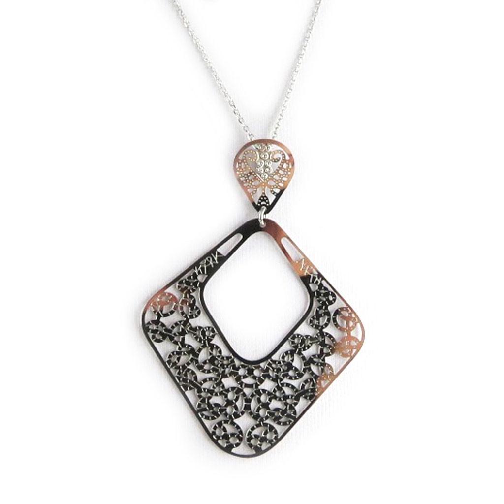 Altesse [L0375] - Ocelový náhrdelník 'Carmen' stříbrný