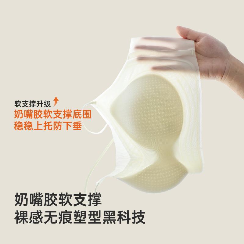 Summer Soft Support Women Gather Anti-sagging Bra Seamless Steel Rim Comfortable Thin Breathable Bra