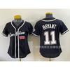 2026 Spurs 5 11 Print Baseball Cardigan Women Short Sleeve Embroidery Team Sports Top