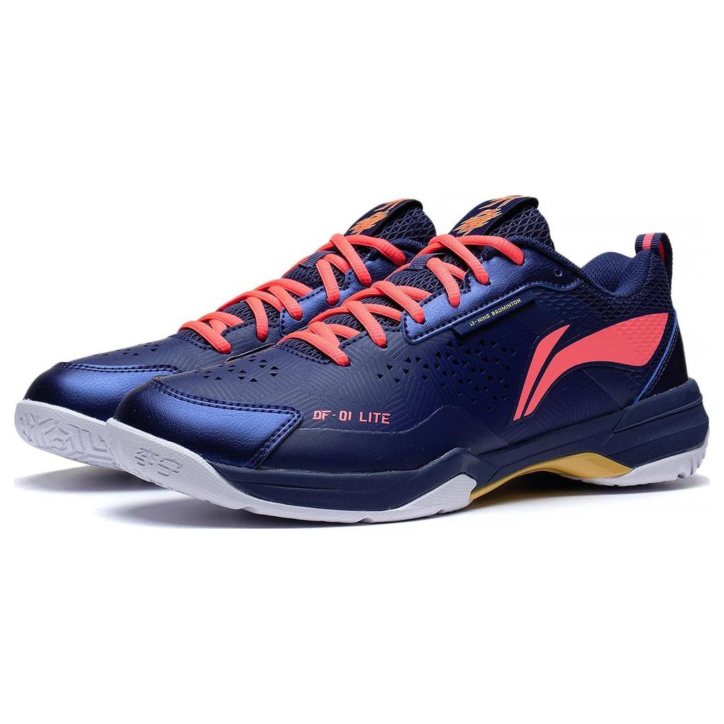 New LiNing Blade LITE Blade Lite Cushioned Slip Resistant Abrasion Resistant Low Top Badminton Shoes Unisex Blue Red AYZT005-2