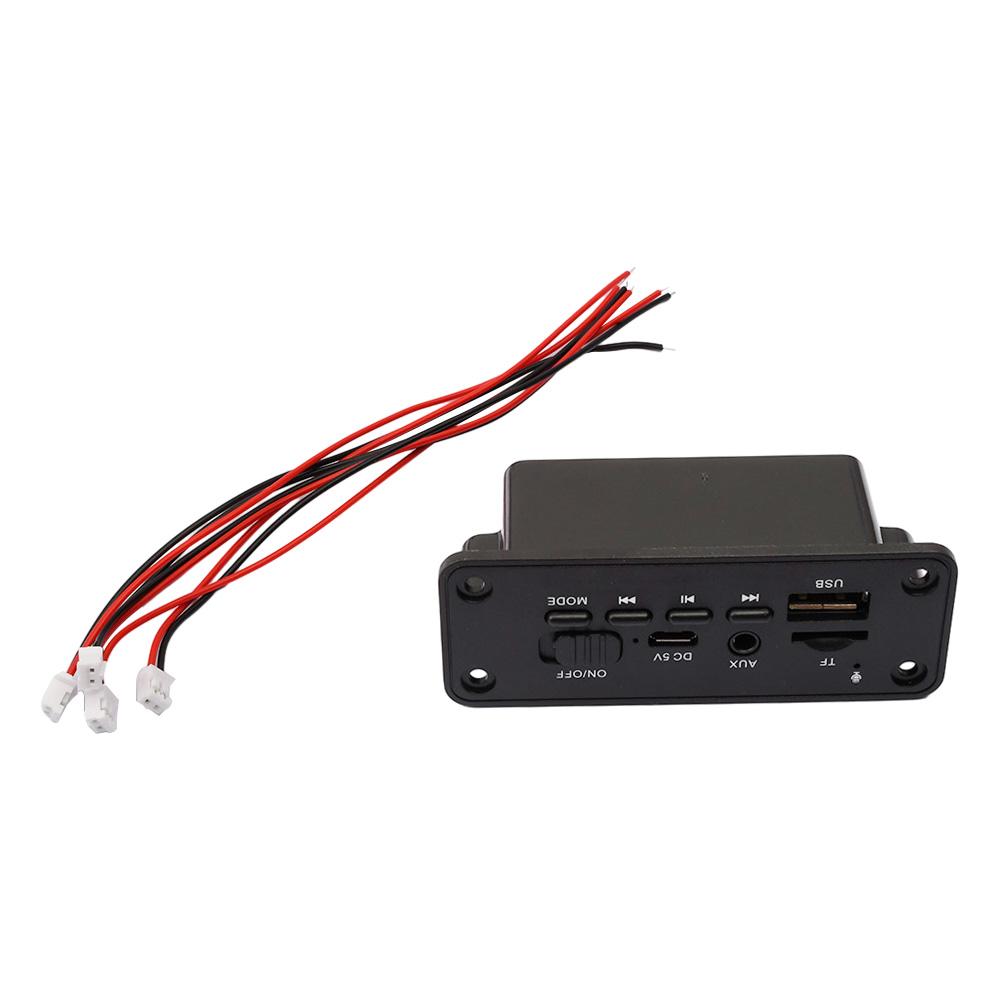 5V Bluetooth MP3/WMA/WAV Decoder Board Audio Module 2*3W Amplifier Wireless USB TF Radio AUX FM MP3 Player For Car Accessary чёрный