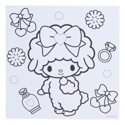 Sanrio Coloring Book & Sticker Set Pink Approx. Width 16 x Depth 3 x Height 22.5cm Sanrio Characters 429074