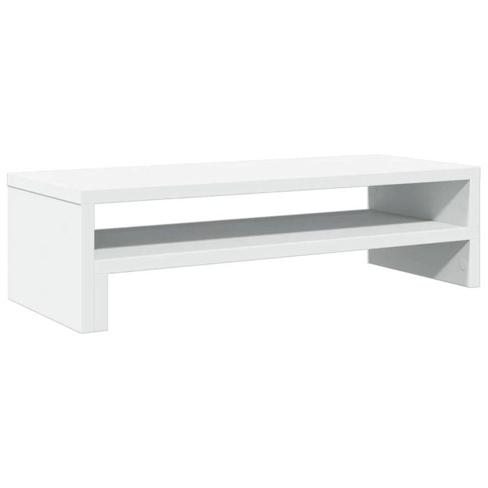 Support de moniteur - vidaXL - 54x22x15 cm - Bois d'ingénierie - Blanc - 25 kg max