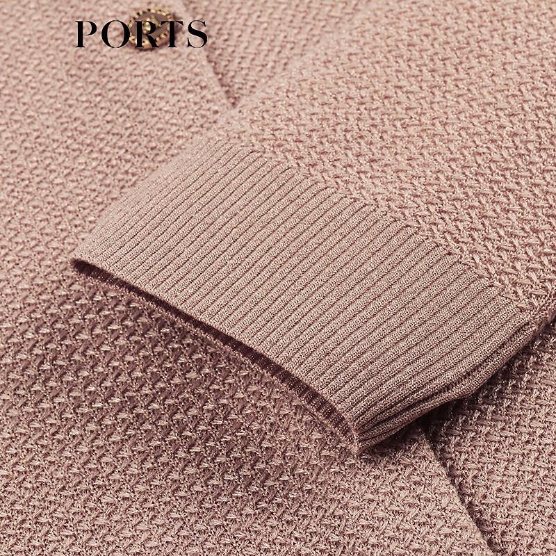 PORTS Women's Beaded Collar Lambswool Blend Cardigan