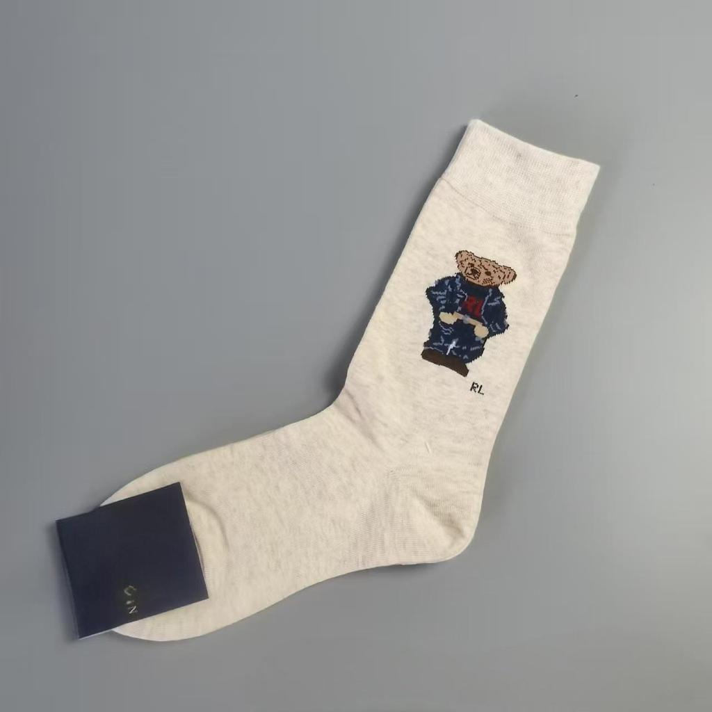 Autumn/Winter Bear Pattern Mid-Calf Women's Trendy Casual Socks