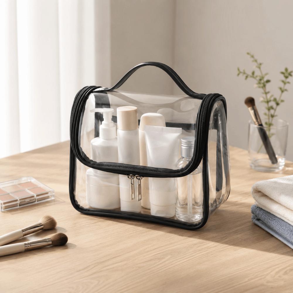 Portable Large Capacity Travel Toiletry Bag Waterproof Transparent Storage Bag PVC Multi-function Clear Handbag Daily