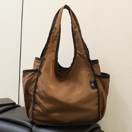 Handbag Foldable Large Capacity Tote Bag Washable Reusable Shopping Bag Casual Style Shoulder Bag for Household
