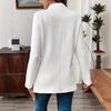 Fall Winter Women's European American Fashion Blazer Three Double Buttons Casual Outerwear Top