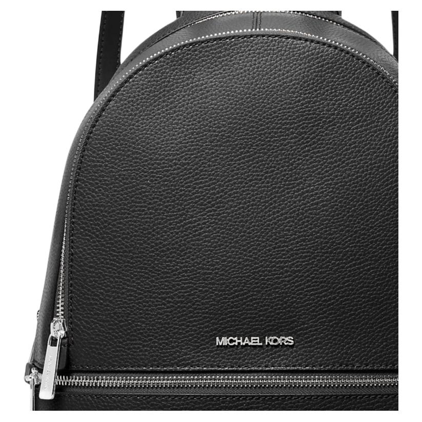 Michael Kors Adjustable Strap Leather Backpack Medium Unisex Backpack Black 35T5SM9M1L-BLACK