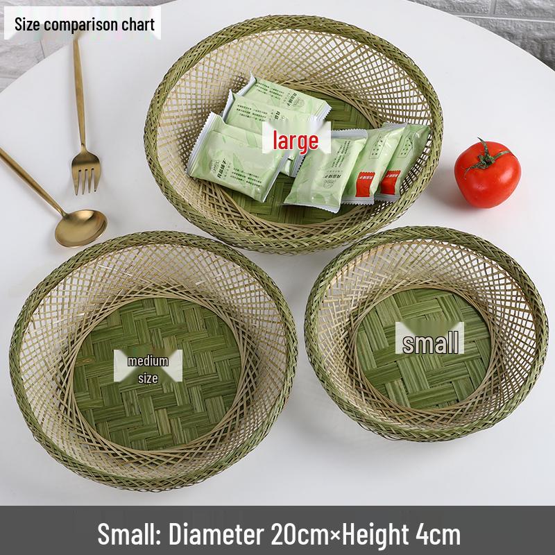 Handmade Bamboo Woven Fruit and Snack Basket