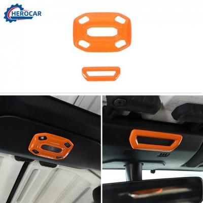 2x Reading Light Lamp Cover Trim Ring Panel for Jeep Wrangler JL JT 18+ Orange
