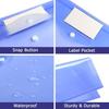 A4 Transparent Plastic Snap Button File Bag - Thickened Document & Stationery Storage Bag