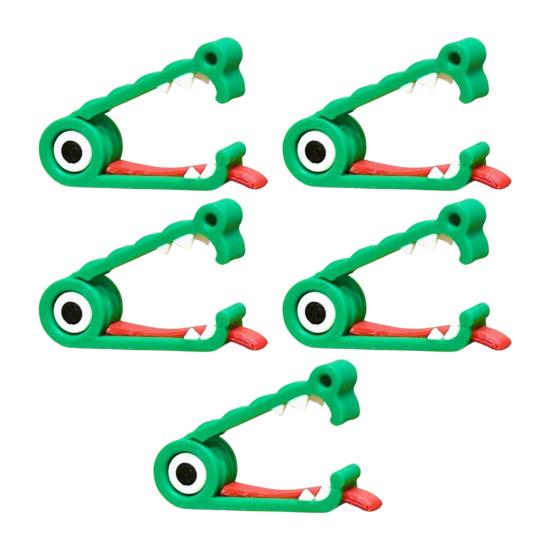 1/2/3/4/5Pcs 3D Printed Crocodile Cable Organizer Reusable Earphone Charging Cable Power Cord Holder Clip Fixator Keeper Wire Management Tools