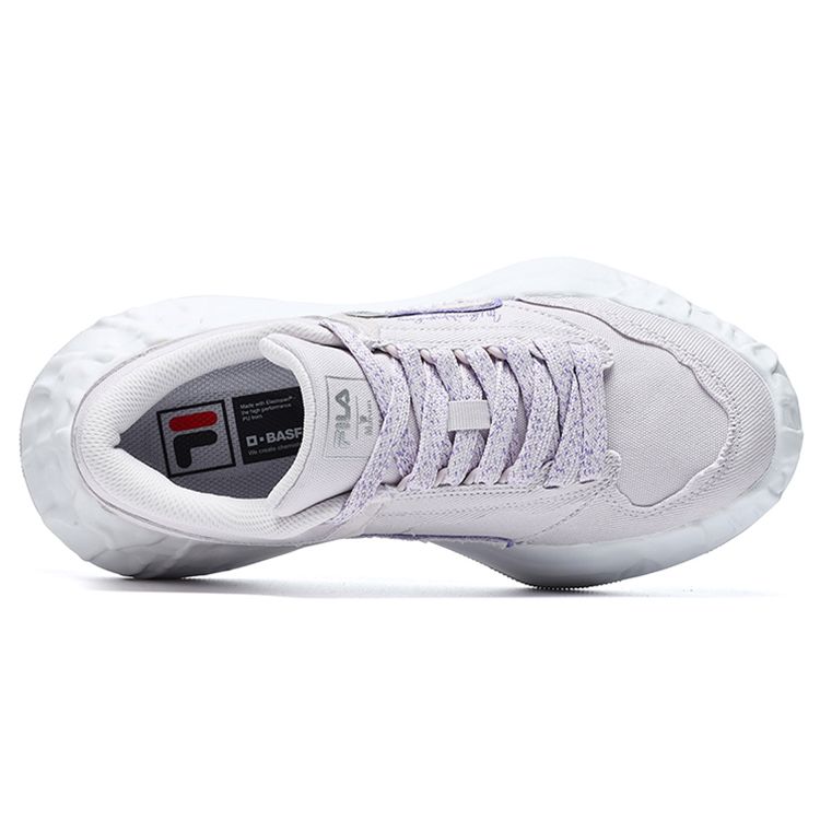Fila Mihara X  FM-15 Canvas Round Toe Lace-Up Low-Top Casual Shoes Women sneaker Lilac-Gray F12W224301FGL