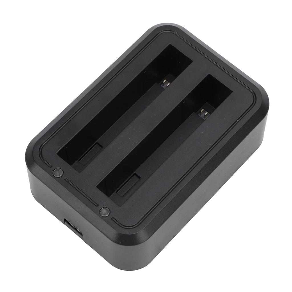 Fast Battery Charger Hub LED Indicator with USB Type C Cable Dual Channel Battery Charging Station