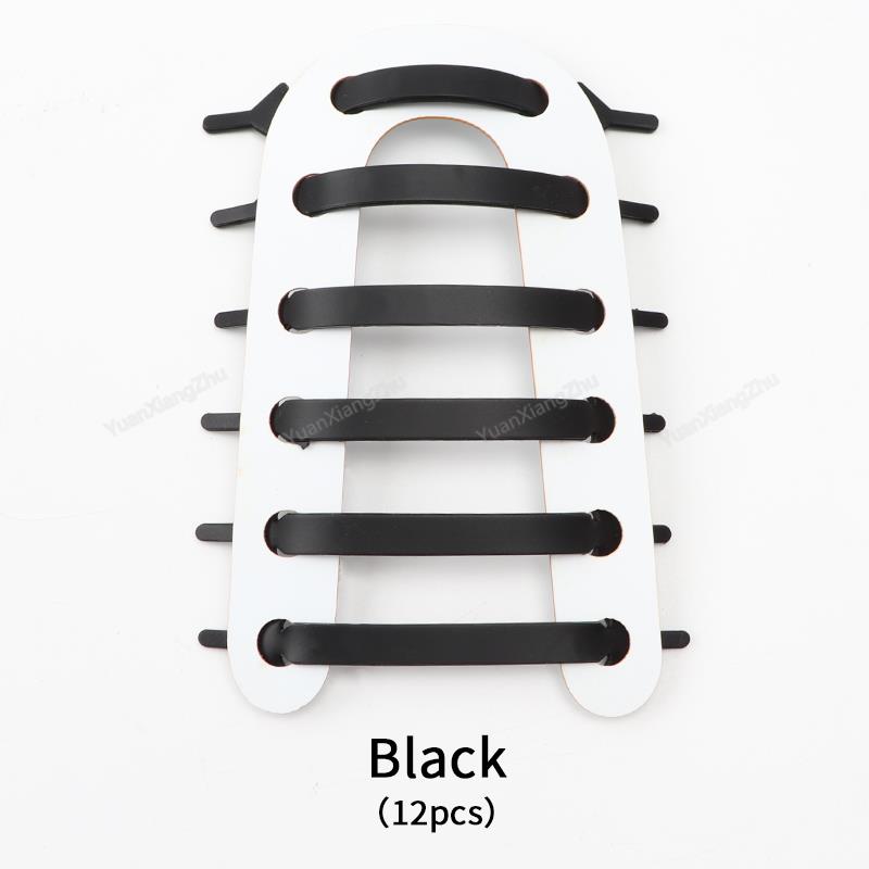 12 Stück Elastische Schnürsenkel für Sneaker Silikon Dehnbare Schnürsenkel Ohne Binden Schnürsenkel für Kinderschuhe Gummiband Schnürsenkel Schnürsenkel