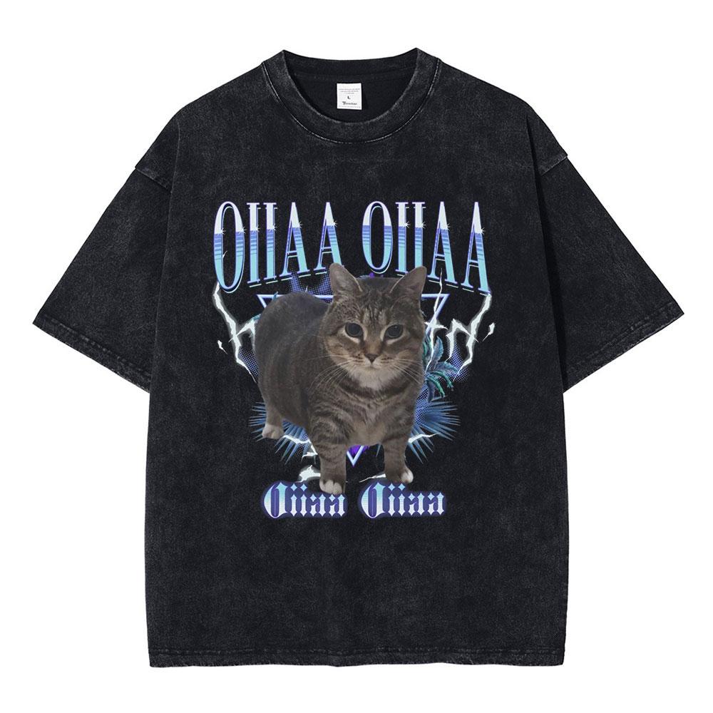 Italian Brainrot Tralalero Tralala Tung Tung Tung Sahur Bombardiro Crocodilo Funny Meme T-shirt Men Women Vintage Washed T shirt