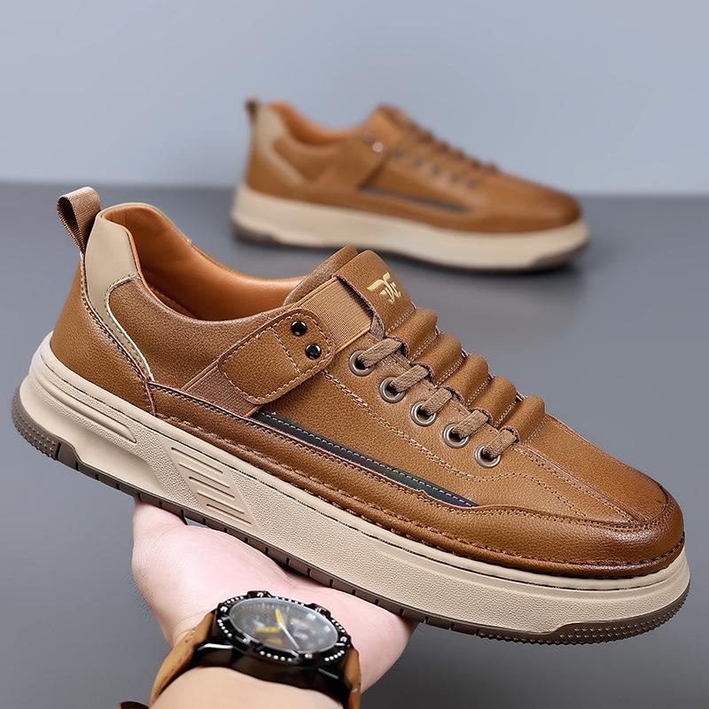 One-pedal Sports Business Casual Shoes Board Shoes Men's Fashion Men's Shoes Youth Tooling Trendy Shoes Comfortable Non-slip Leather Shoes