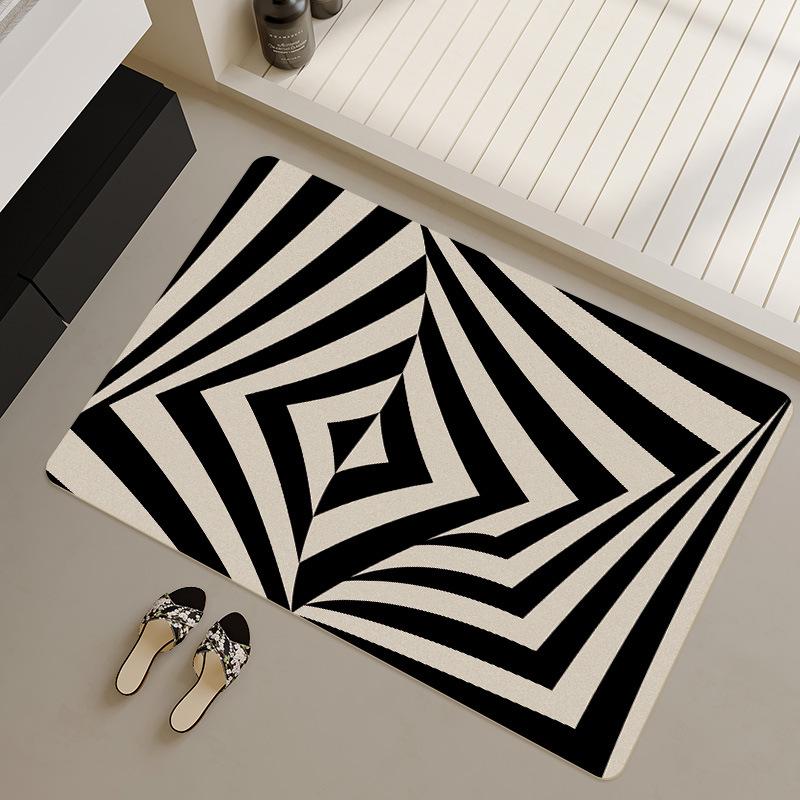 Household Wear-resistant Anti Slip Bathroom Foot Mat Absorbent Quick Drying Bathroom Floor Mat