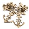 10pcs Unfinished Wooden Anchor Shapes Hanging Gift Tags Embellishment Crafts CDN