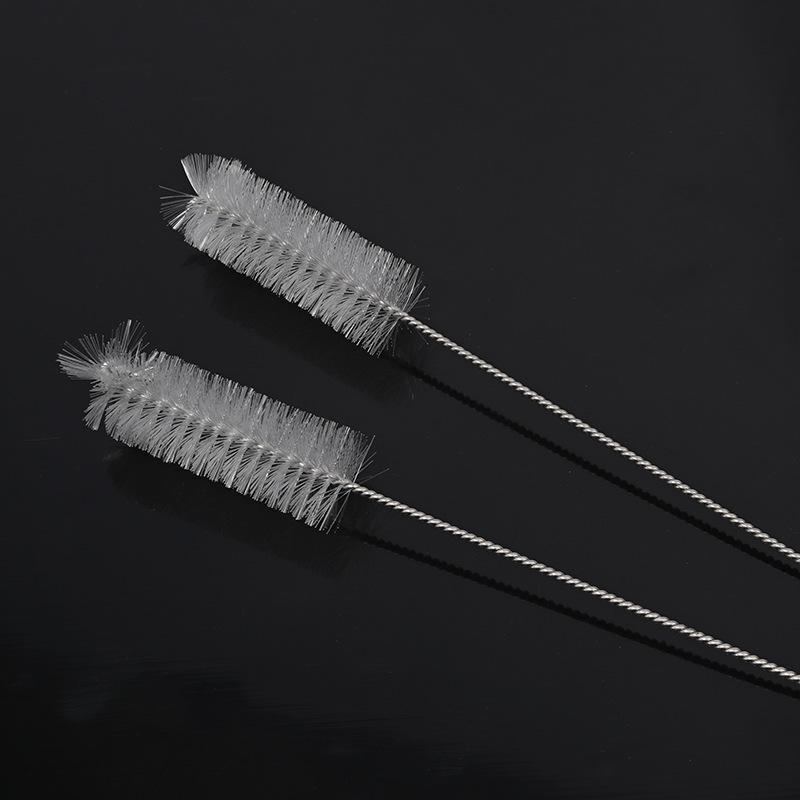 304 Stainless Steel Nylon Cleaning Brush for Baby Bottles & Test Tubes - Soft Spiral Bristles