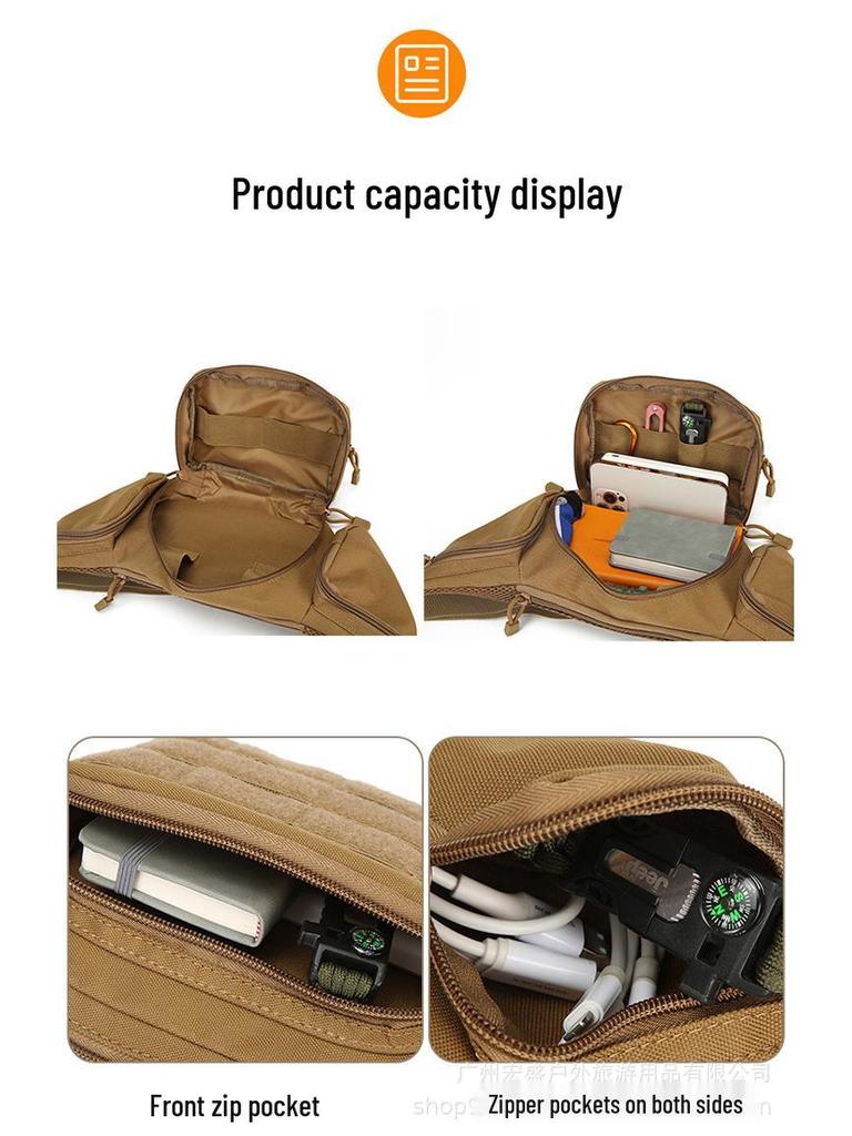 Tactical Waterproof Waist Bag for Outdoor Cycling, Running, Hiking - Concealed Gun Holder Included