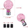 Gear Shift Knob Round Ball Shift Knob Crystal Transparent Bubble Gear Shifter Fit for Universal Manual Atomatic Transmission Vehicles (Pink)