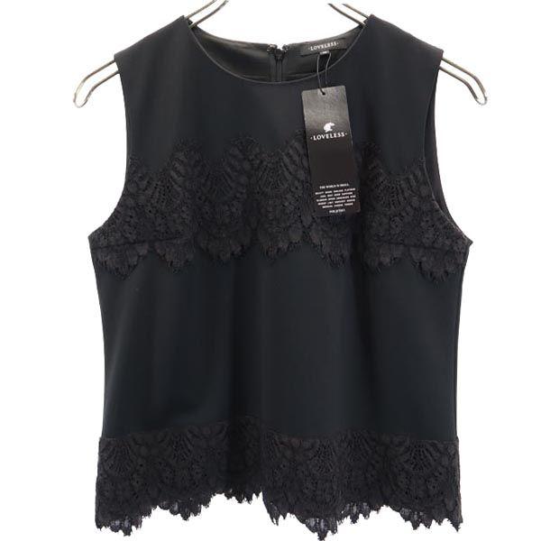 unused LOVELESS Sanyo Shokai No sleeve Cut Setup 36 black skirt Women Used