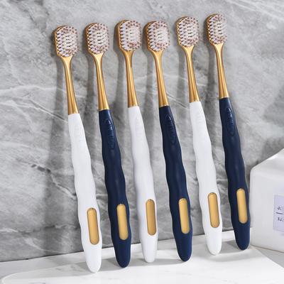 Lot de 6 brosses à dents à tête large et longue pour adulte, brosse de nettoyage buccale super douce et confortable