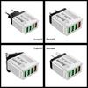 QC3.0 4-Port Fast USB Charger with EU/UK/AU Plug for Mobile Devices